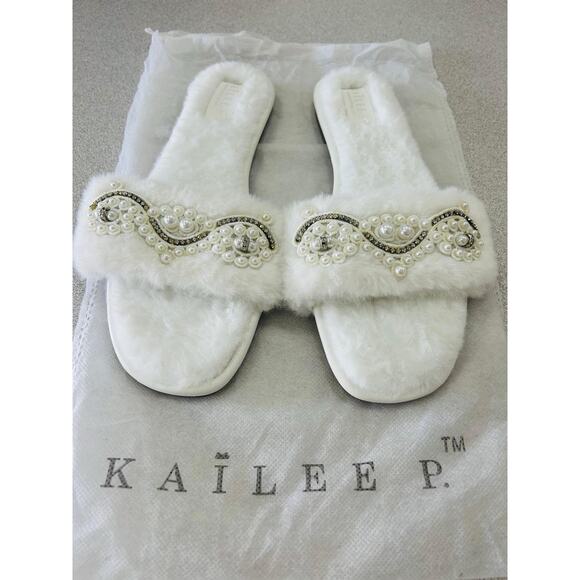 Kailee P Bridal Pearl Flats - Picture 1 of 6